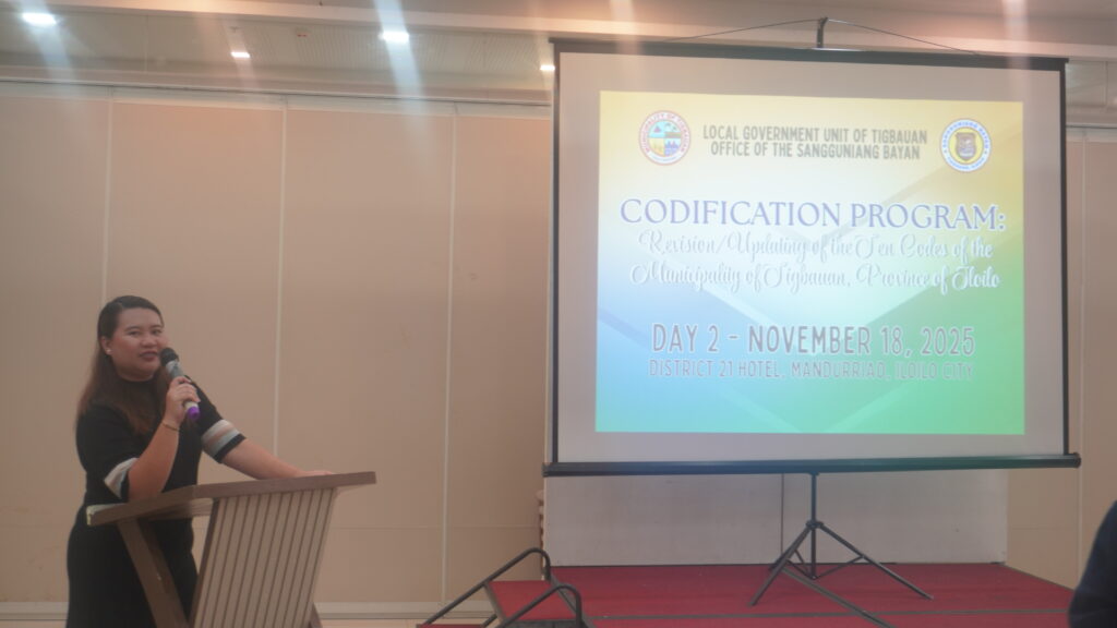 CODIFYING CHANGE: SB Tigbauan Charts a Smarter Legislative Path